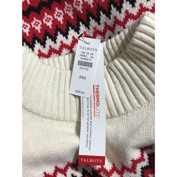 Talbots Fair Isle Thermolite Sweater MP - Picture 8 of 10